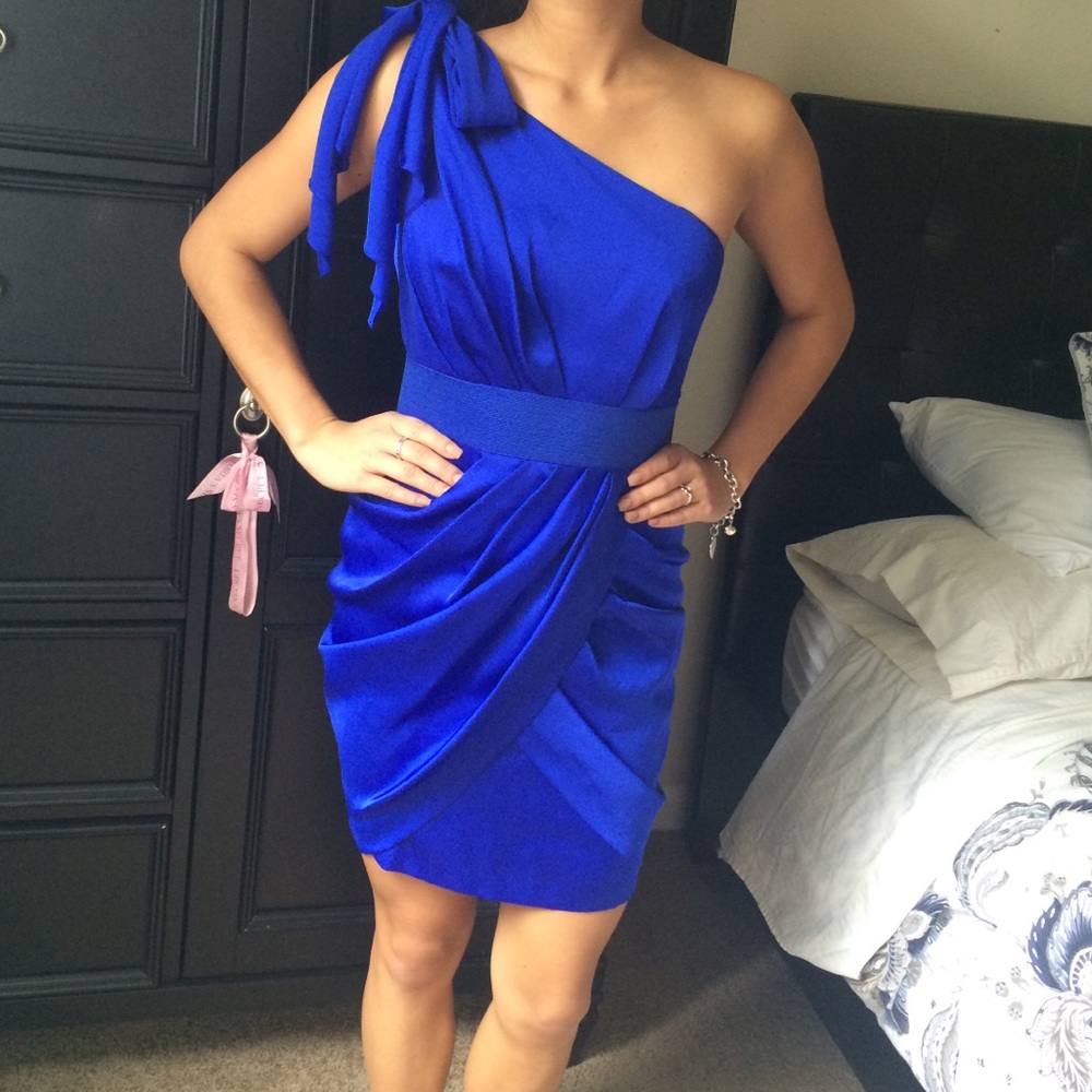 Royal Blue One Shoulder dress